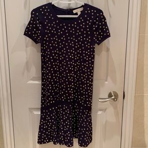 Michael Kors Gold Heart Dress in Navy in Size XXS